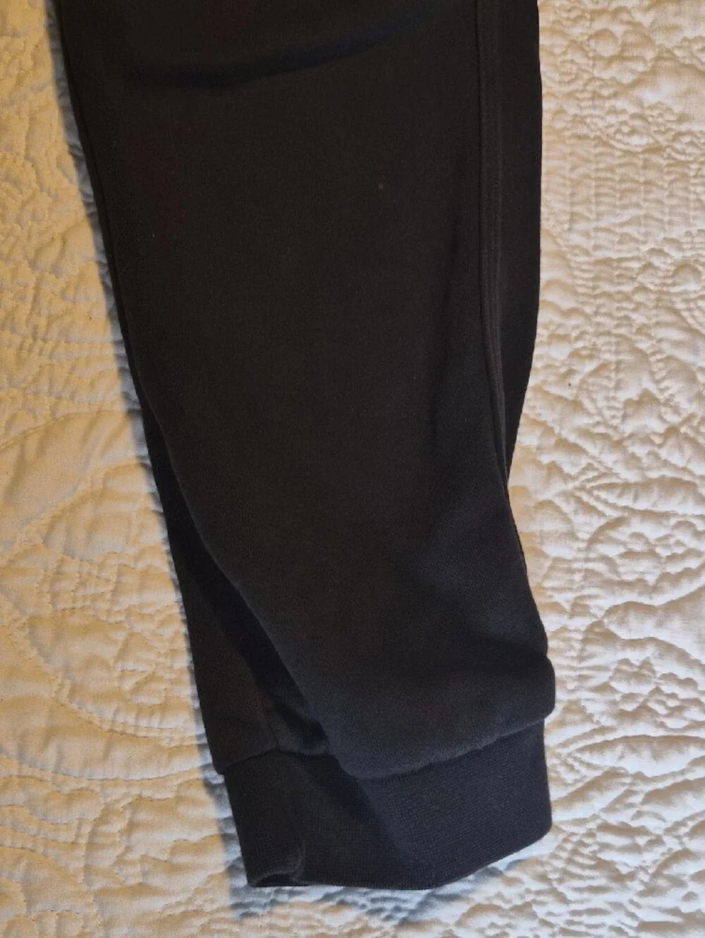 Nike Kids Black Jogger Sweatpants with White Swoosh